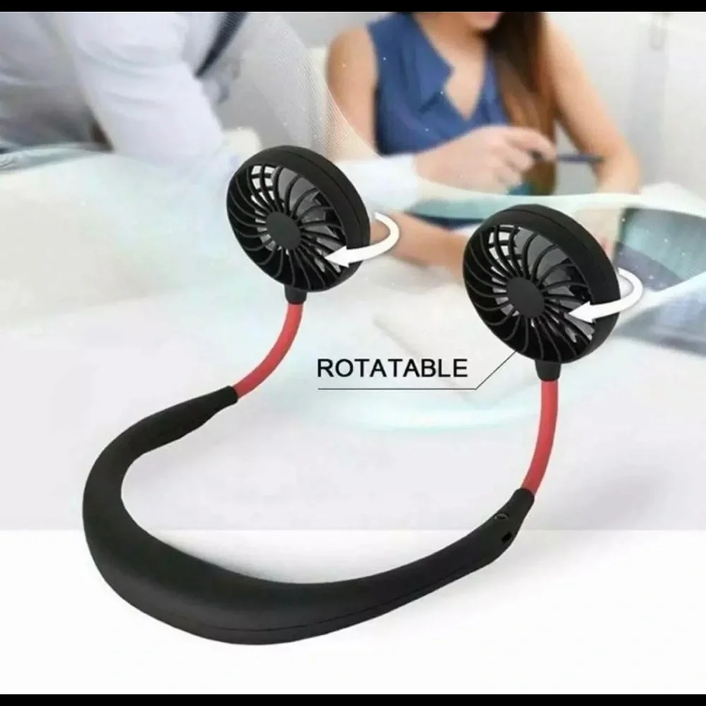 Rechargeable USB Neckband Cooling Fan